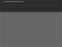Tablet Screenshot of investorsinsoftware.com
